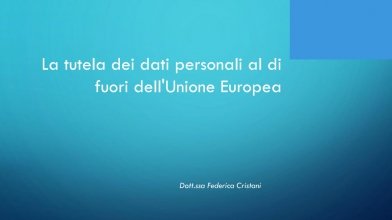 'La tutela dei dati personali al di fuori dell'Unione Europea'